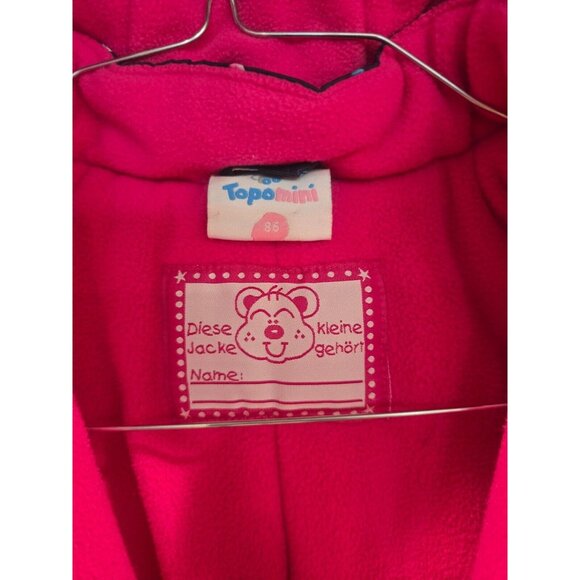 Topo Mini Girls One Piece Snow Suit Fleece Lined SIze 18-24 Months Crisp Clean - Picture 6 of 8